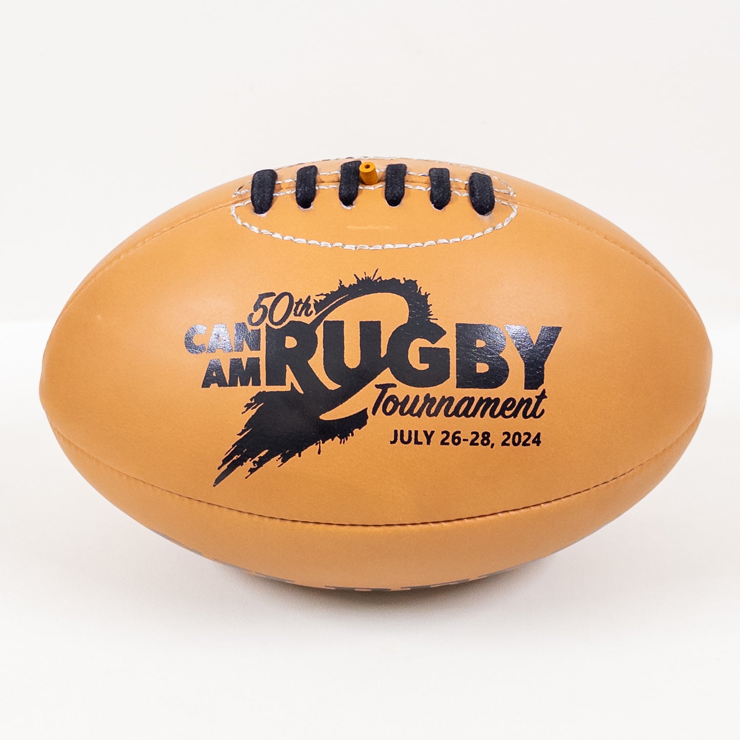 Gilbert 50th Can Am Rugby Tournament Rugby Ball | Genuine Leather 01