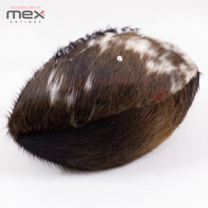 Handcrafted Hair-On Leather American Ball | Vintage Cowhide Football | Brown 05