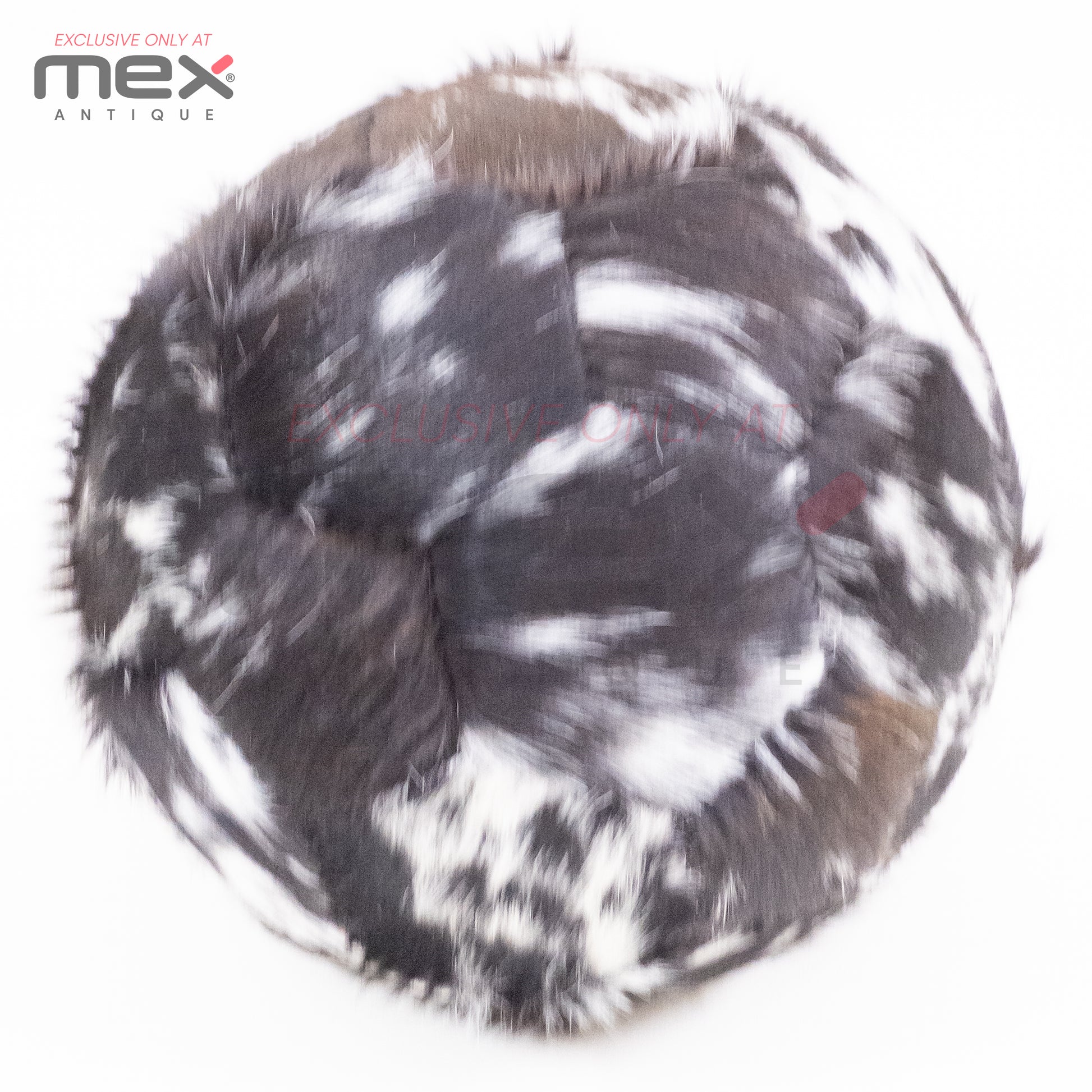 Handcrafted Hair-On Leather Soccer Ball | Vintage Cowhide Football | Black 05