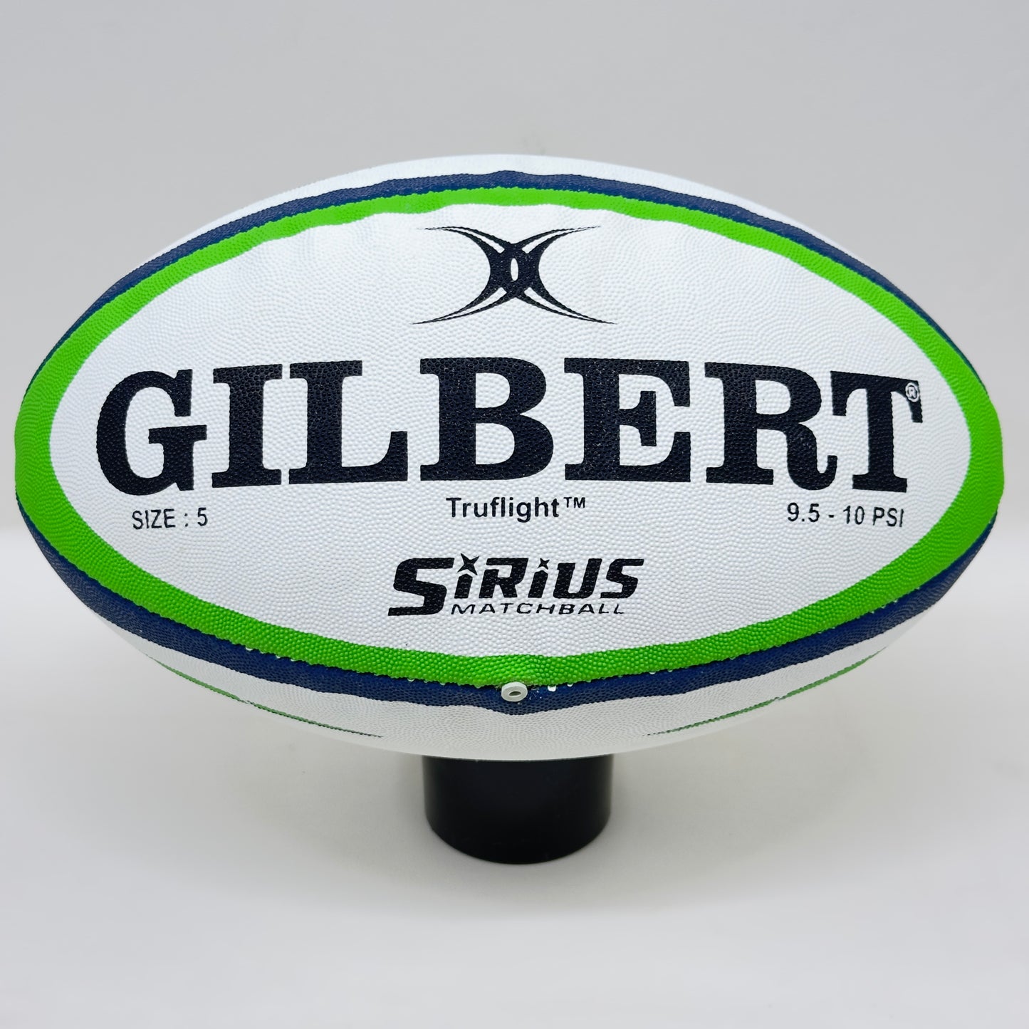 Gilbert Sirius Matchball | Truflight™ | Size 5 Rugby | Green 01