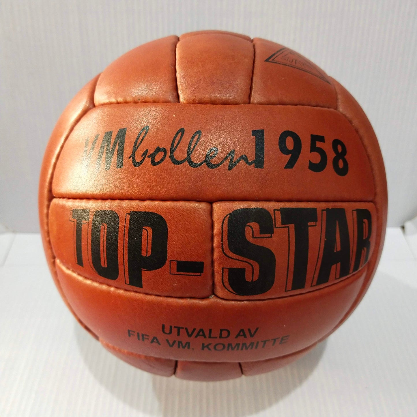 Top Star VM Bollen | 1958 FIFA World Cup Ball | GENIUNE LEATHER SIZE 5 06