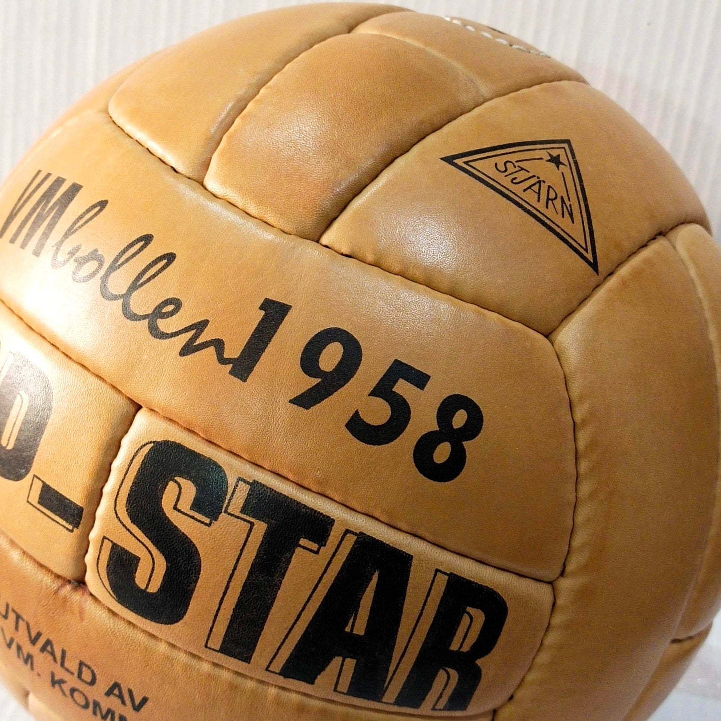 Top Star VM Bollen | 1958 FIFA World Cup Ball | GENIUNE LEATHER SIZE 5 15