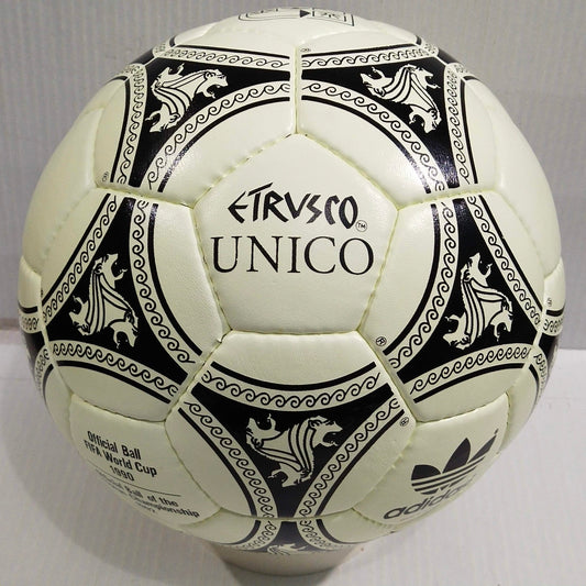 Adidas Etrusco Unico | 1990 FIFA World Cup Ball | Genuine Leather Off White SIZE 5 01