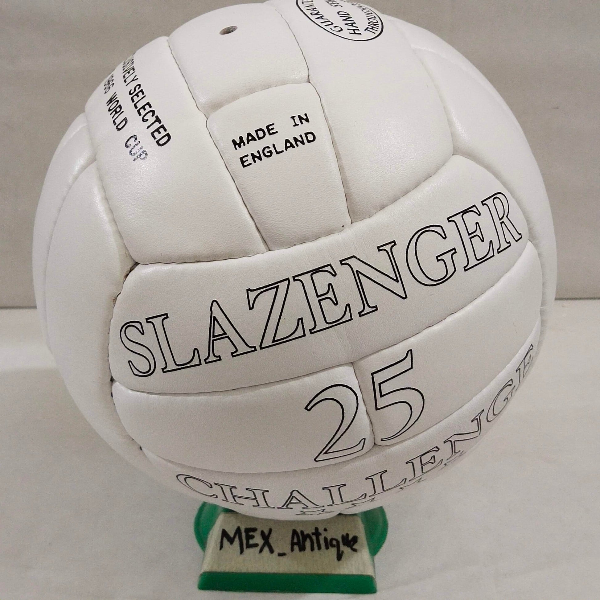 Slazenger Four Star 25 White | 1966 FIFA World Cup Ball | GENIUNE LEATHER SIZE 5 05