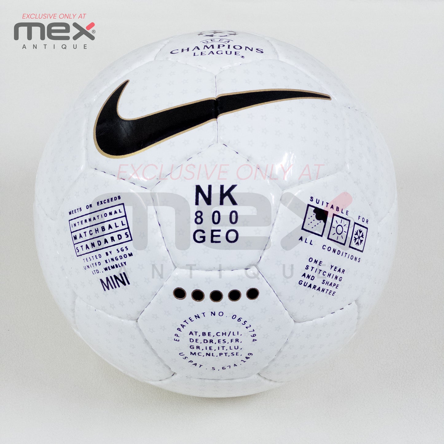 Nike NK 800 Geo Football Mini | 0.84 Geo Design Soccer Ball | Size 5 Champions League 1999/2000 02