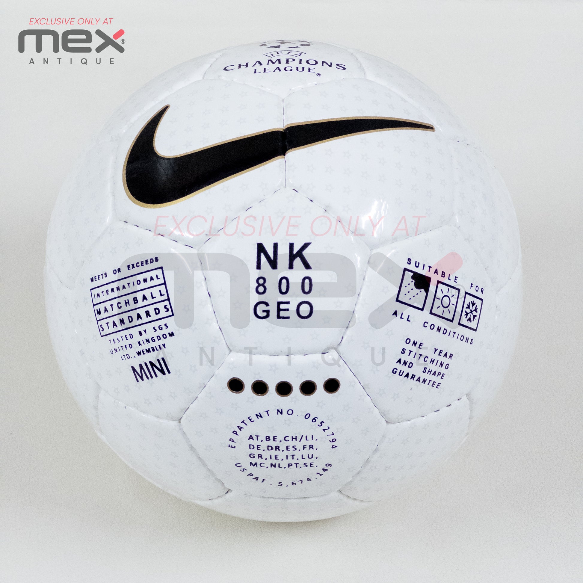 Nike NK 800 Geo Football Mini | 0.84 Geo Design Soccer Ball | Size 5 Champions League 1999/2000 02
